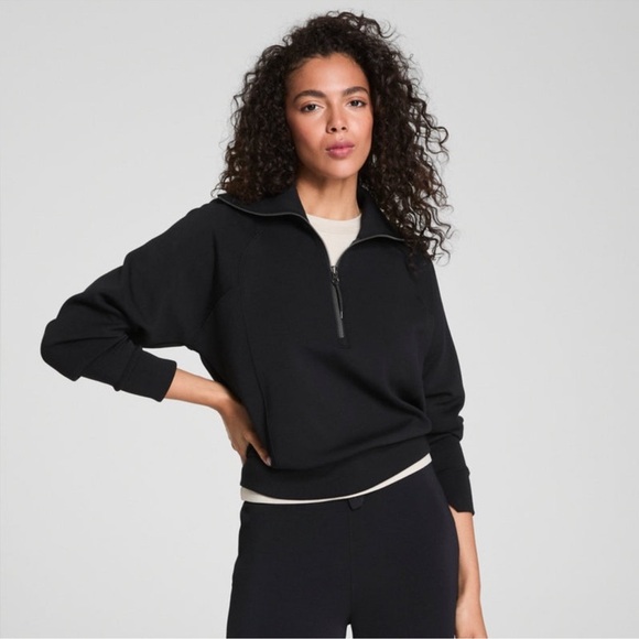 SPANX Black Quarter-Zip Sweater - Picture 5 of 5